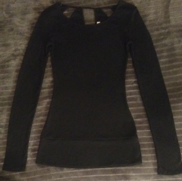 JUNIORS-BLACK DEREK ❤ HEART LONG SLEEVE SHIRT - Picture 1 of 3